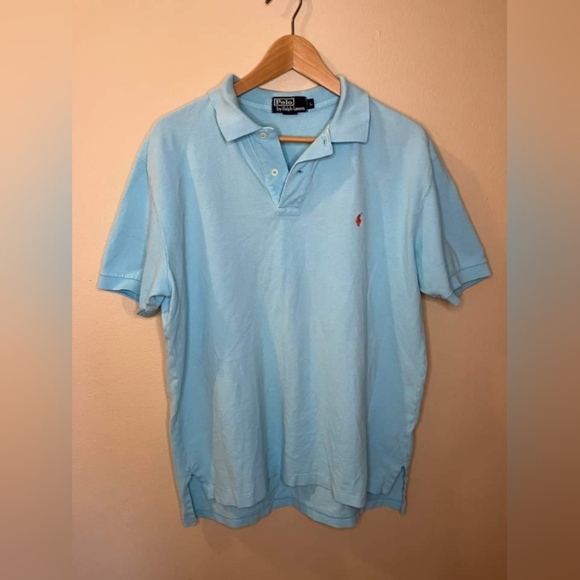 Polo Ralph lauren Men’s Blue Short Sleeve Polo Shirt Size Large - Picture 2 of 10
